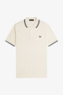 Fred Perry Twin Tipped Polo Shirt Ecru Tennis Blue