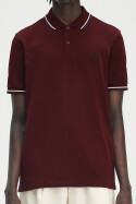 Fred Perry Twin Tipped Polo Shirt Oxblood Ecru