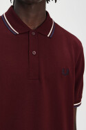 Fred Perry Twin Tipped Polo Shirt Oxblood Ecru