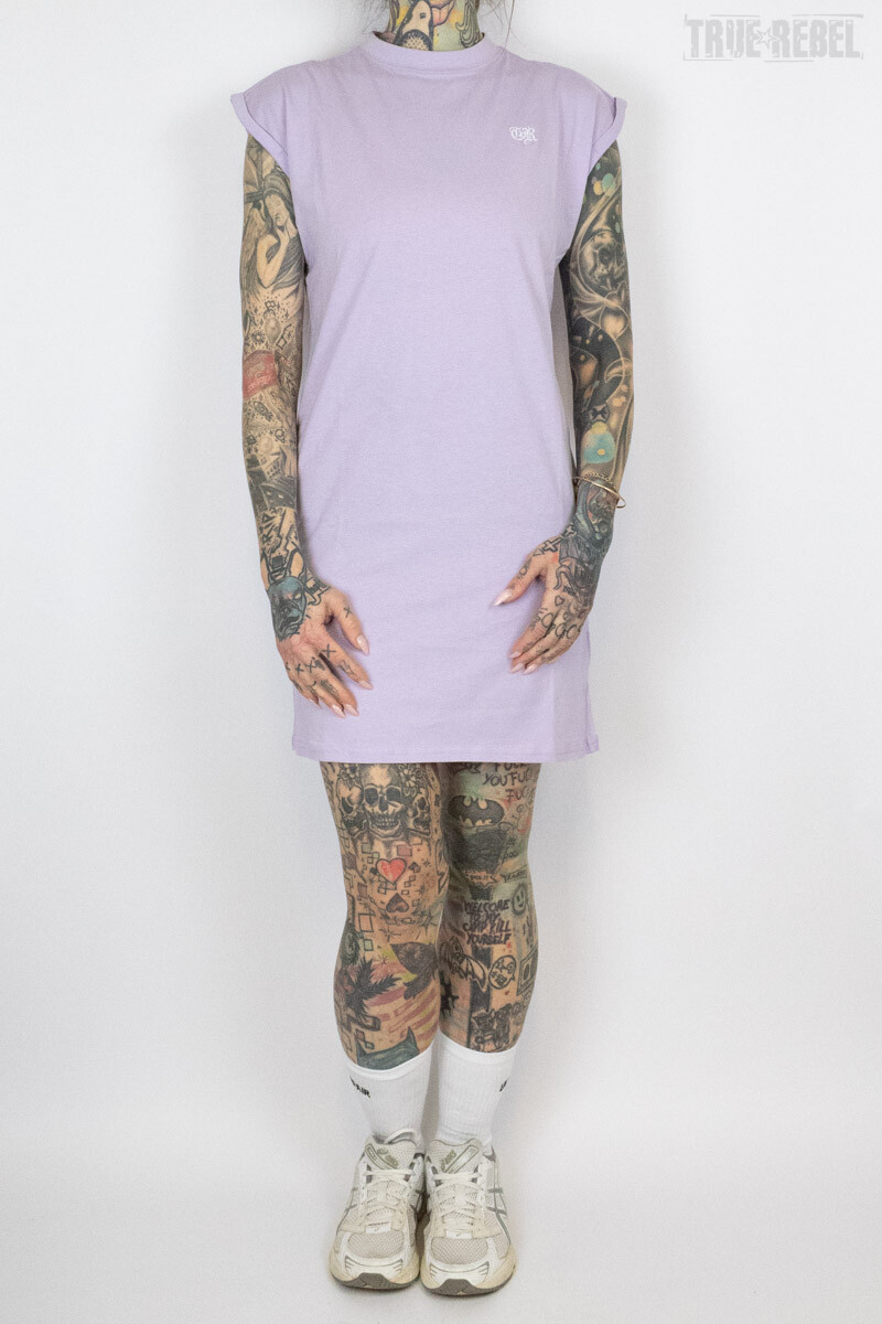 True Rebel Ladies Shirt Dress Lilac