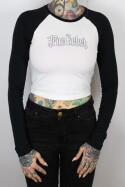 True Rebel Cropped Longsleeve Vatos Locos Outline White Black