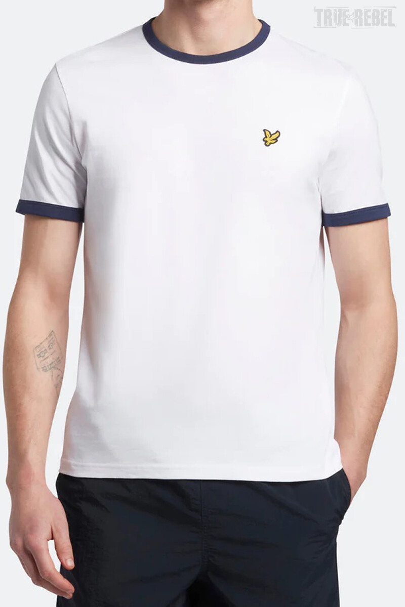 Lyle & Scott Ringer T-Shirt White Dark Navy