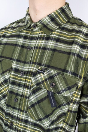 Brixton Bowery Flannel Shirt Ivy Green Olive Surplus