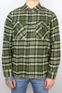 Brixton Bowery Flannel Shirt Ivy Green Olive Surplus