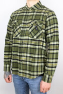 Brixton Bowery Flannel Shirt Ivy Green Olive Surplus