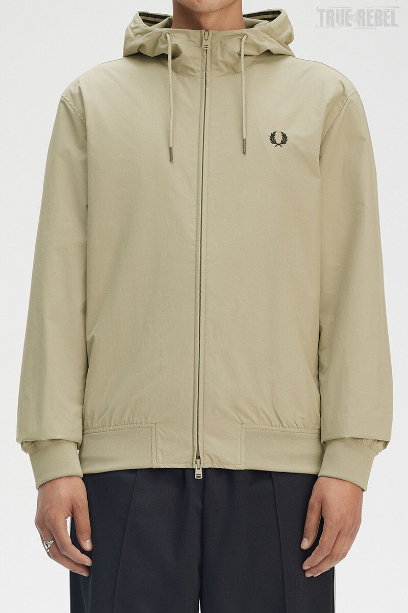 Fred Perry Hooded Brentham Jacket Warm Grey