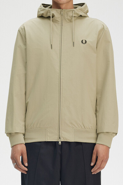 Fred Perry Hooded Brentham Jacket Warm Grey M