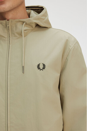 Fred Perry Hooded Brentham Jacket Warm Grey M