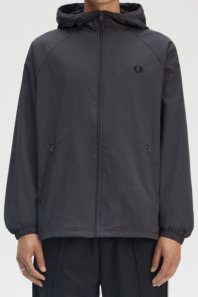 Fred Perry Hooded Taslan Shell Jacket Anchor Grey M
