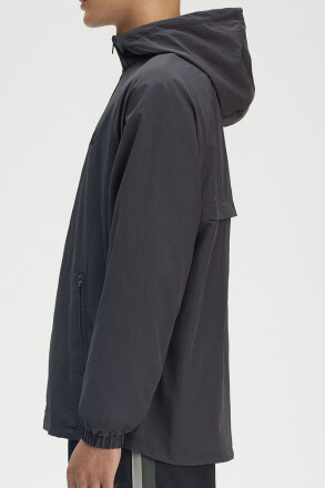 Fred Perry Hooded Taslan Shell Jacket Anchor Grey M