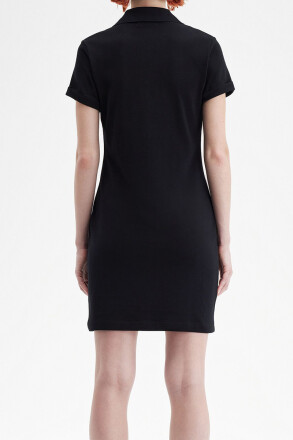 Fred Perry Amy Winehouse Pocket Detail Pique Dress Black