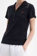 Fred Perry Amy Winehouse Pocket Detail Polo Shirt Black