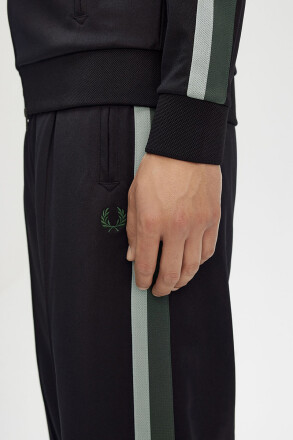 Fred Perry Two Colour Tape Track Pants Black