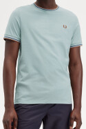 Fred Perry Twin Tipped T-Shirt Silver Blue Tennis Blue