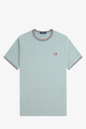 Fred Perry Twin Tipped T-Shirt Silver Blue Tennis Blue