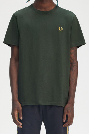 Fred Perry Crew Neck T-Shirt Court Green Honeycomb