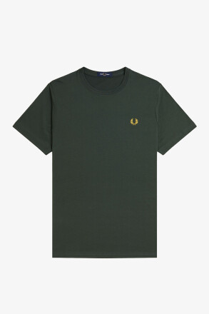 Fred Perry Crew Neck T-Shirt Court Green Honeycomb