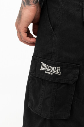 Lonsdale Balrath Cargo Shorts Black Grey