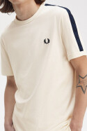 Fred Perry Contrast Tape Ringer T-Shirt Ecru Tennis Blue