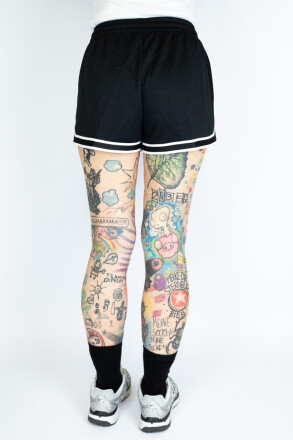 True Rebel Ladies Mesh Shorts Black