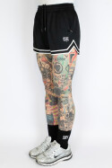 True Rebel Ladies Mesh Shorts Black
