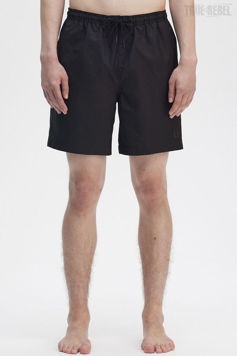 Fred Perry Classic Swimshorts Black Court Green