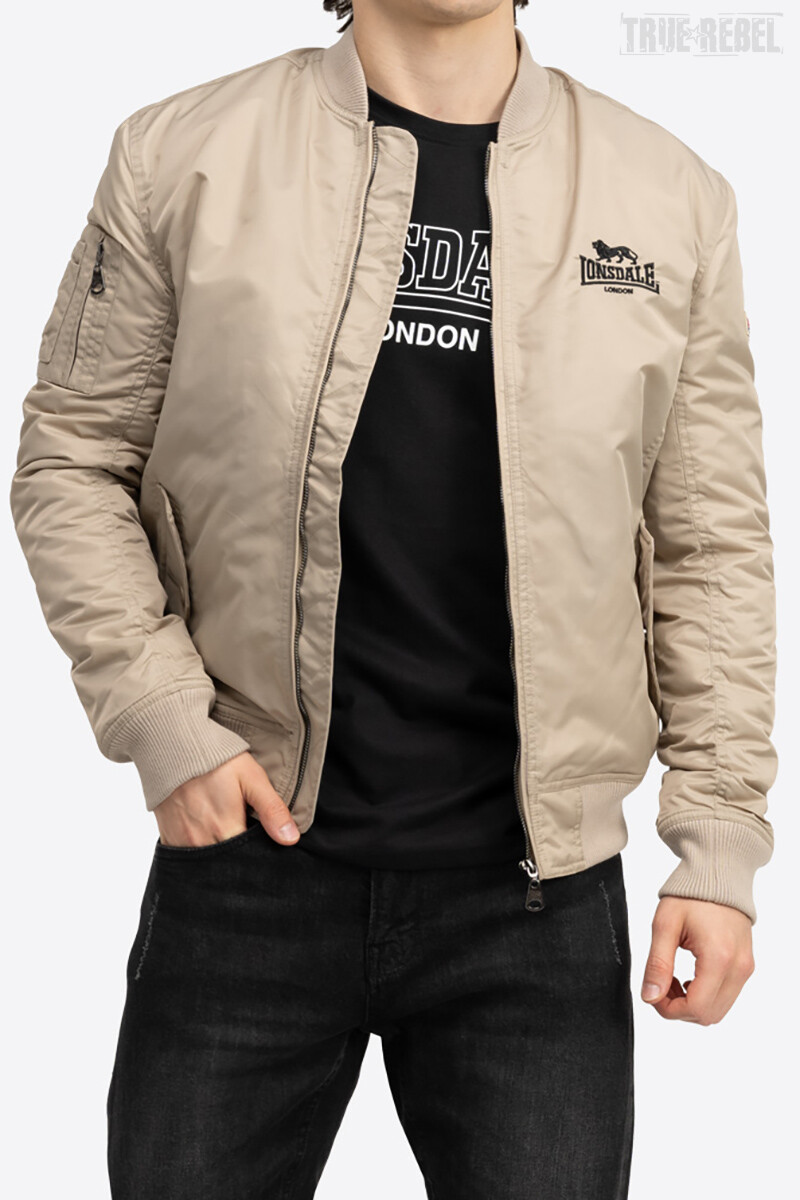 Lonsdale Tern Hill Bomber Jacket Sand