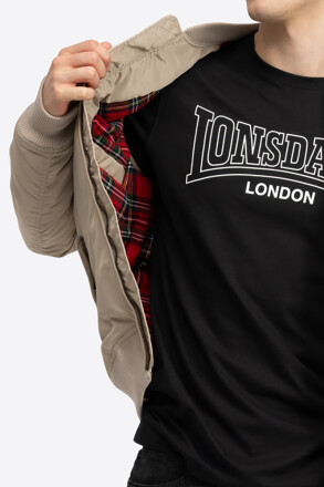 Lonsdale Tern Hill Bomber Jacket Sand L