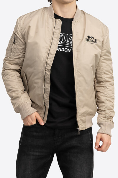 Lonsdale Tern Hill Bomber Jacket Sand XL