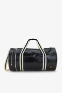 Fred Perry Classic Large Barrel Bag Black Ecru