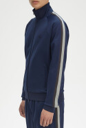 Fred Perry Two Colour Tape Track Jacket Tennis Blue