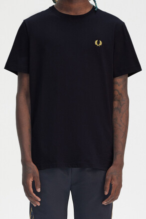 Fred Perry Crew Neck T-Shirt Navy Honeycomb