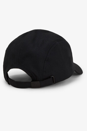 Fred Perry 5 Panel Graphic Twill Cap Black White