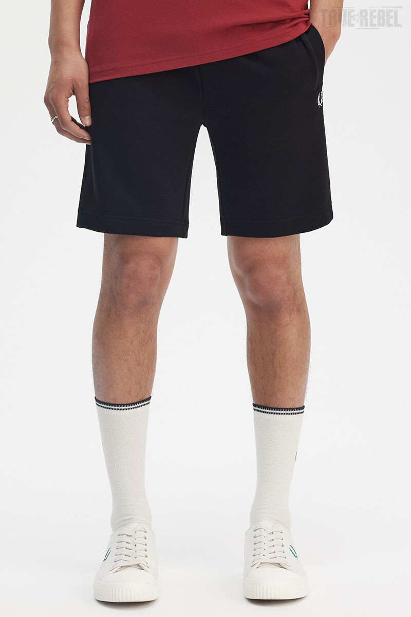 Fred Perry Classic Sweatshorts Black White