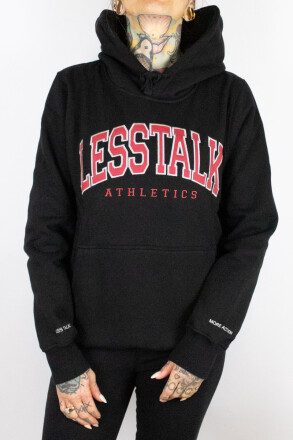 Less Talk College Hoodie Black