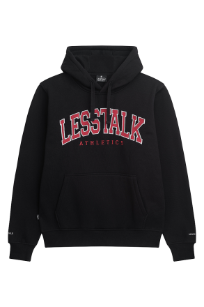 Less Talk College Hoodie Black