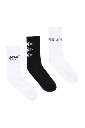 Unfair Athletics Socks Black White (3 Pack)