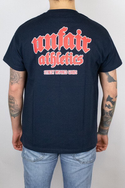 Unfair Athletics Inspired Easy Fit T-Shirt Navy