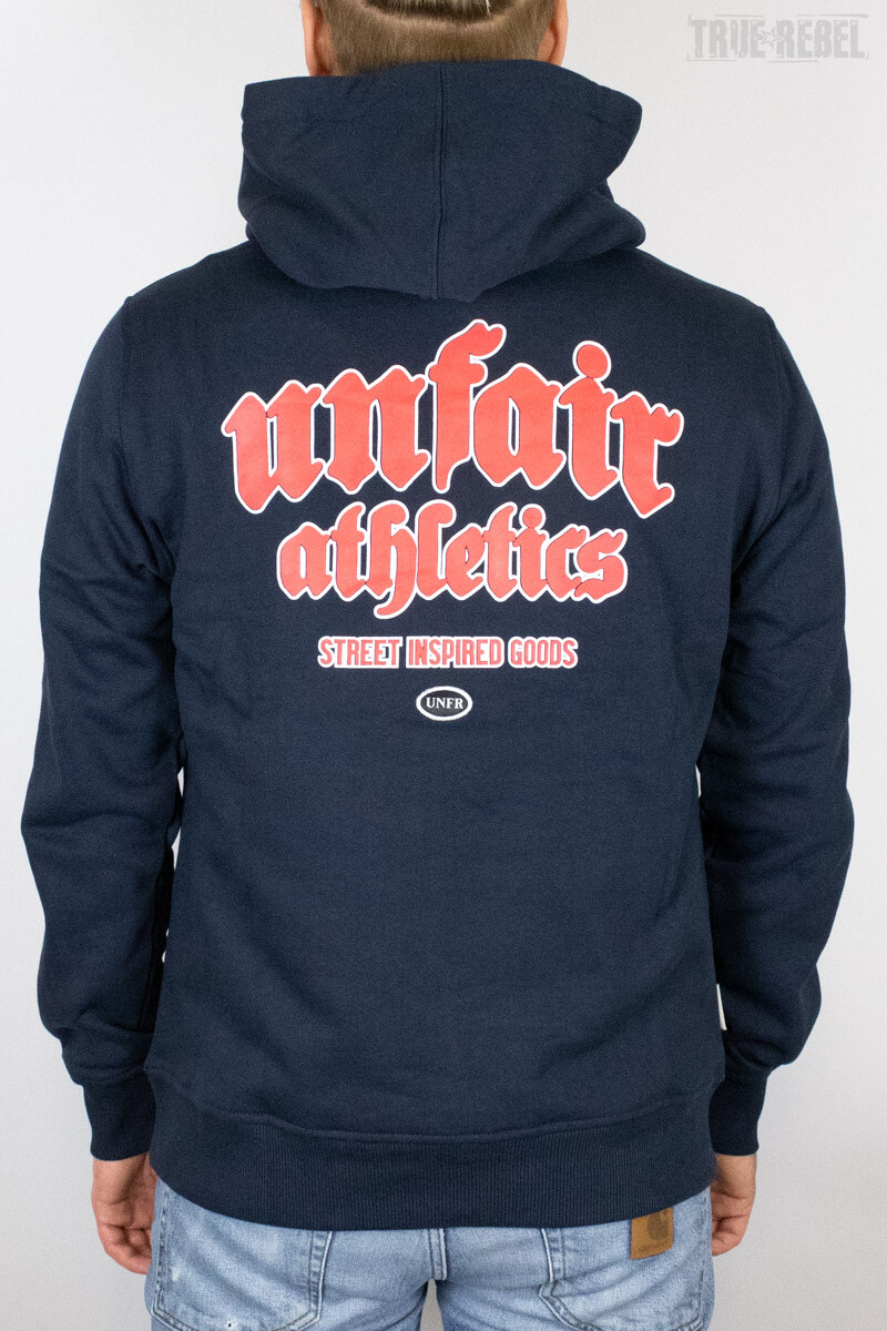 Unfair Athletics Inspired Easy Fit Hoodie Navy