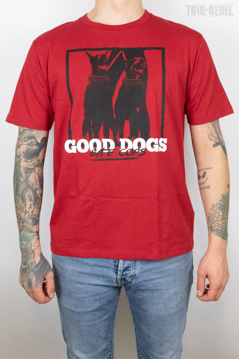 True Rebel T-Shirt Good Dogs Cherry Red