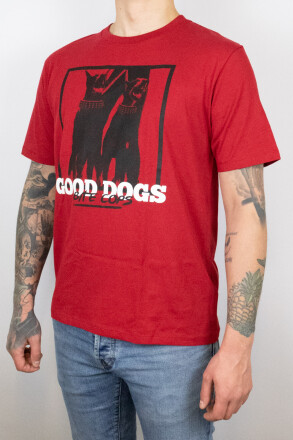 True Rebel T-Shirt Good Dogs Cherry Red