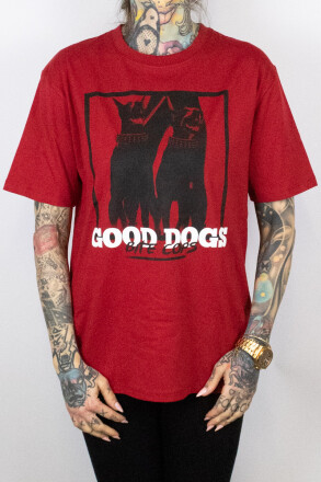 True Rebel T-Shirt Good Dogs Cherry Red