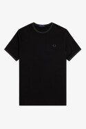 Fred Perry Twin Tipped T-Shirt Black Court Green