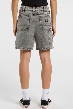 Dickies Ladies Denim Shorts Light Gray Wash 25