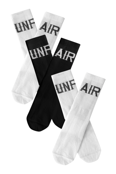 Unfair Athletics Basic Socks Black White (3 Pack)