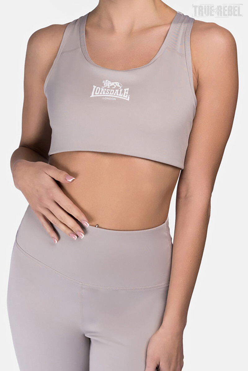 Lonsdale Ladies Wardour Sports Bra Grey White