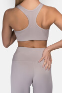 Lonsdale Ladies Wardour Sports Bra Grey White