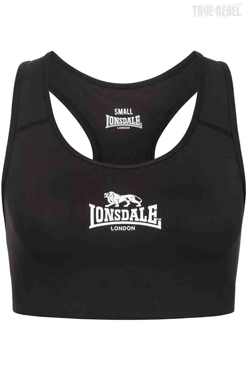 Lonsdale Ladies Wardour Sports Bra Black White