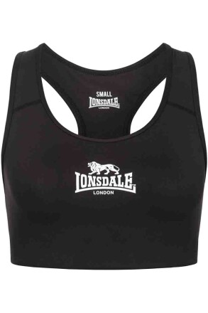 Lonsdale Ladies Wardour Sports Bra Black White