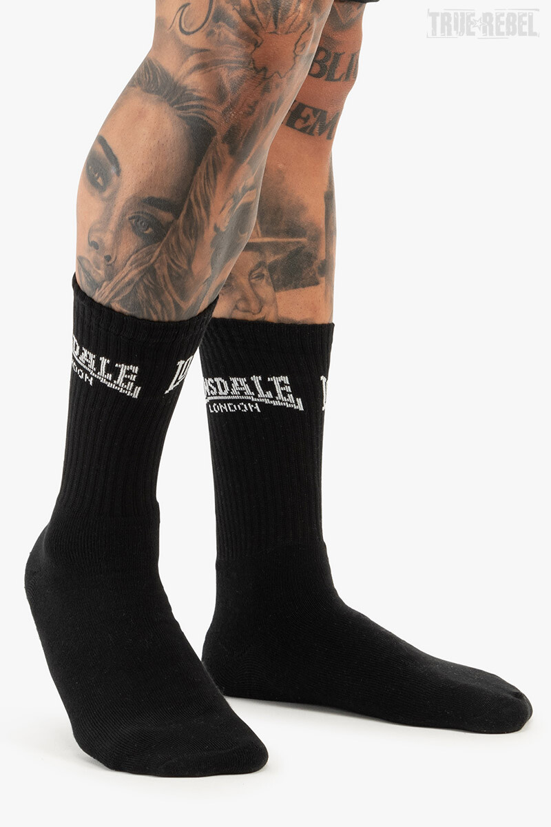 Lonsdale Gilbert Socks Black (6 Pack)